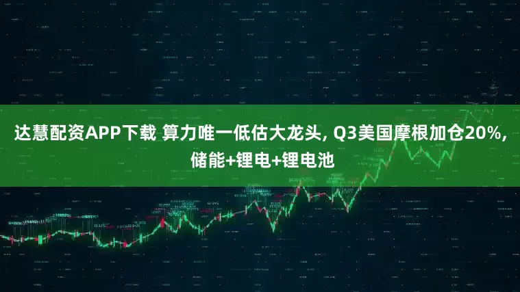 达慧配资APP下载 算力唯一低估大龙头, Q3美国摩根加仓20%, 储能+锂电+锂电池